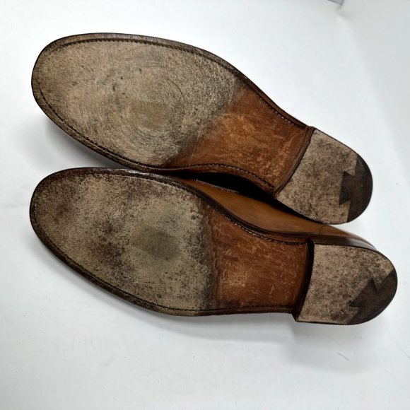 Crockett & Jones GENUINE CORDOVAN penny loafers shoes Size 9 E leather shoe Tree - Picture 11 of 15